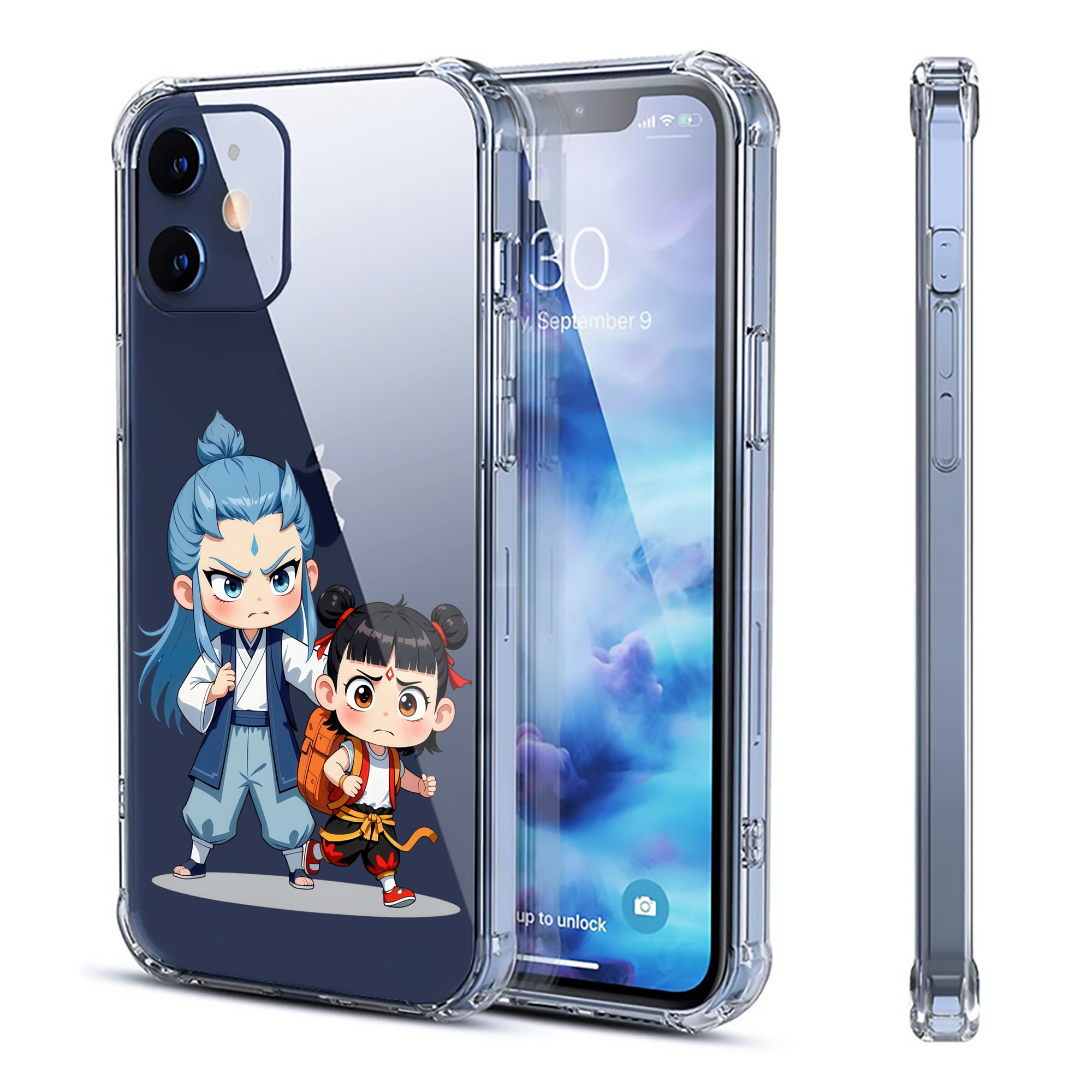 （画像用） Ne Zha 2 ナタ 魔童の大暴れ 【iPhone 12シリーズ対応】透明スマホケース（クリアソフトケース）